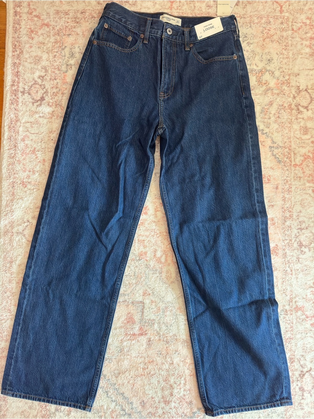 Abercrombie & Fitch High Rise Loose Jean (27)
